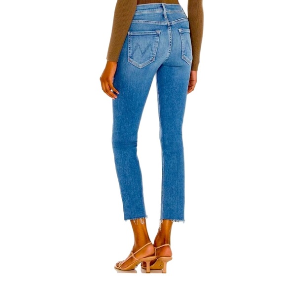 MOTHER The Mid Rise Dazzler Ankle Fray Denim Jeans We The Animals Wash Size 27 - Picture 2 of 14